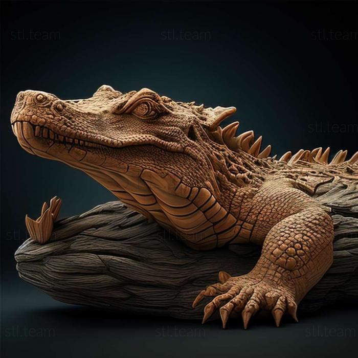 3D модель Крокодил антропофаг (STL)